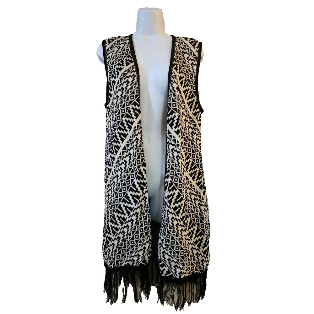 NEW Christopher & Banks Womens Cardigan Sweater Vest Size S Aztec Sleeveless